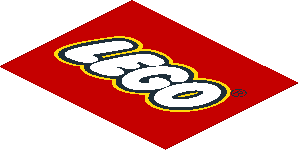 =Sticker  2.4 x  3.0 with Lego Logo with Closed "O"