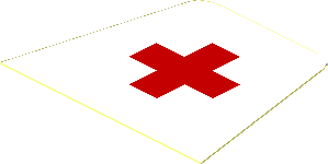 Sticker Minifig Torso with Red Cross Logo