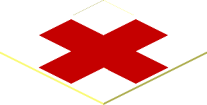 =Sticker  0.8 x  0.8 with Red Cross Logo