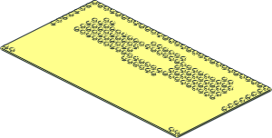 Baseplate 16 x 30 with Set 080 Yellow House Studs