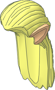 Minifig Hair Long Straight with Three Braids and Light Nougat Elves Ears Pattern