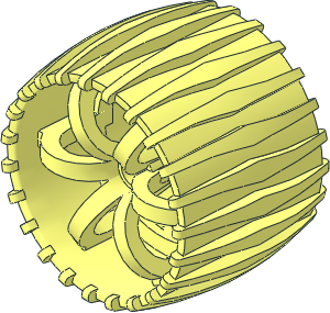 Wheel 37 x 45 Hard-Plastic with  6 Curved Spokes