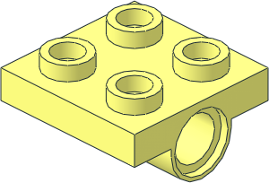 Plate  2 x  2 with Hole and Complete Underside Rib