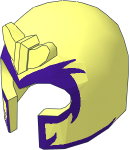 Minifig Helmet with Front Prongs with Dark Purple Highlight Pattern