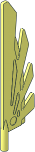 Animal Bird Wing  9L with Stylized Feathers