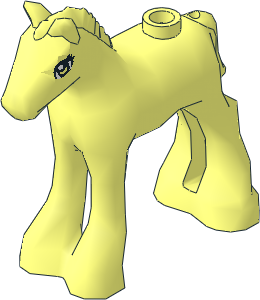 Animal Foal Friends with White Eyes and Three Black Eyelashes Pattern