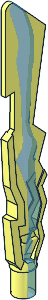 Minifig Sword with Jagged Edges with Marbled Trans Medium Blue Pattern