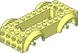 Car Base  4 x 10 with Mudguards and Integral Plates with Wheel Pins