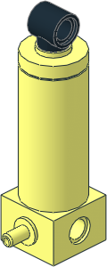 Technic Pneumatic Cylinder  2 x  2 x  5 with 1 Port (Retracted)