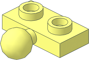 Plate  1 x  2 with Ball Joint-8 on Side