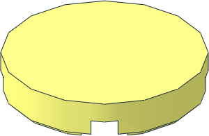Tile  2 x  2 Round with Round Underside Stud