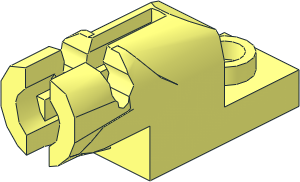 Plate  1 x  2 with Mini Shooting Blaster