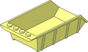 Tipper Bucket  4 x  6 with Closed Studs Front Lip