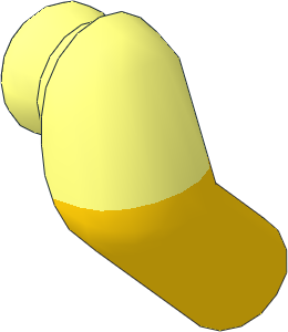 Minifig Arm Right with Yellow Lower Arm Pattern