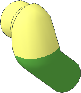 Minifig Arm Right with Bright Green Lower Arm Pattern