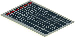 Sticker  2.6 x  3.8 with Airport Schedule