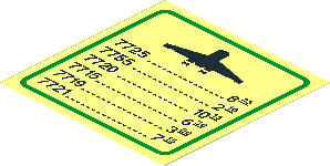 Sticker  3.5 x  3.5 with Flight Schedule