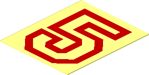 Sticker  1.2 x  1 with Red Outline "5"