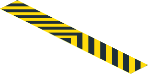 Sticker  0.8 x  6 with Yellow/Black Chevrons