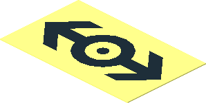 Sticker  1.2 x  1.9 with Black Train Logo