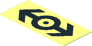 =Sticker  0.7 x  1.5 with Black Train Logo