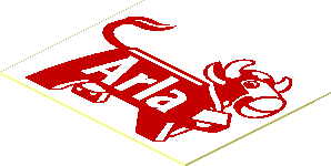 Sticker  1.1 x  1.4 with Arla Dairy Logo Right