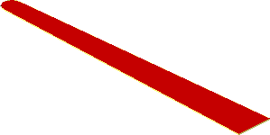 Sticker  0.4 x  3.2 Rounded Triangle with Red Top