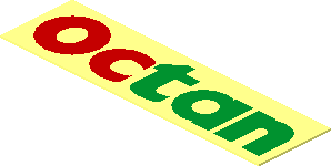 =Sticker  0.5 x  1.8 with Octan Logo without Border on Transparent Background