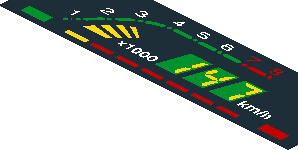 Sticker  1.1 x  3.9 Technic Supercar Instrument Panel 1