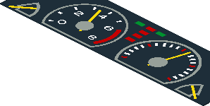 Sticker  1.1 x  3.9 Technic Supercar Instrument Panel 2