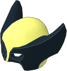 Minifig Helmet Wolverine with Black Pattern