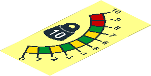 Sticker  5.9 x  2.9 with Weight Symbol and Weight Scale