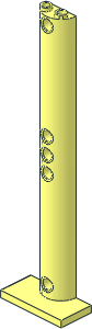 Support  2 x  4 x 13 Semicircle with  5 Pin Holes