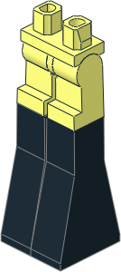 Minifig Hips and Legs with Black Leg Extenders