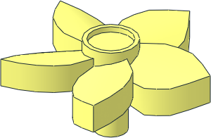 Plant Flower with  5 Pointed Petals with Pin