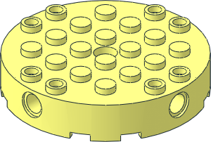 Brick  6 x  6 Round with Holes