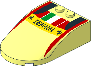 Windscreen  6 x  4 x  1.333 Curved with "Ferrari" Logos, Italian Flag and Black and Red Pattern