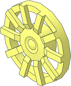 Wheel Rim 11 x 18 Front with 10 Angled Spokes