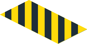 =Sticker  1.2 x  2.4 with Diagonal Black/Yellow Stripes