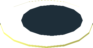 Sticker  0.6 x  0.6 Round with Black Circle on White Background
