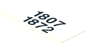 Sticker  1.1 x  2.9 with Black "1807 1872" on White Background