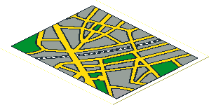 Sticker  2.8 x  3.3 with City Street Map