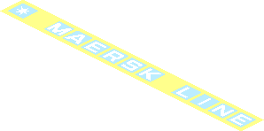 Sticker  1.9 x 19.9 with Maersk Line Logo