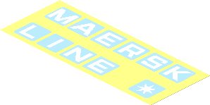 Sticker  3.9 x 9.9 with Maersk Line Logo