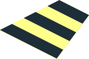 Sticker  2.0 x  1.9 Trapezoid with Black Stripes (Left Side)