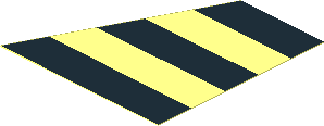Sticker  2.0 x  1.9 Trapezoid with Black Stripes (Right Side)