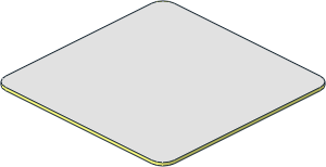 Cardboard  6 x  6 Thick with Rounded Corners with Silver Top