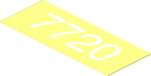 Sticker  0.8 x  2 with White "7720"