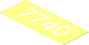Sticker  0.8 x  2 with White "7740"