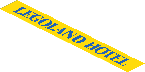 Sticker  1.9 x 13.9 with Blue "LEGOLAND HOTEL" on Yellow Background
